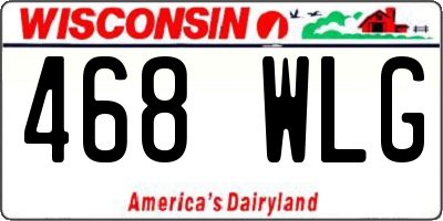 WI license plate 468WLG
