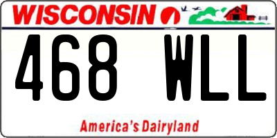 WI license plate 468WLL