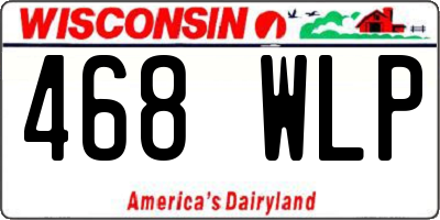 WI license plate 468WLP
