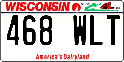 WI license plate 468WLT