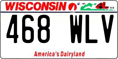 WI license plate 468WLV