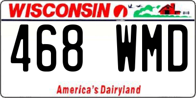 WI license plate 468WMD