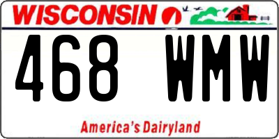 WI license plate 468WMW