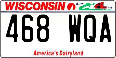 WI license plate 468WQA