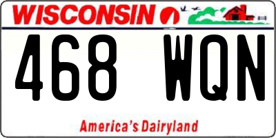 WI license plate 468WQN