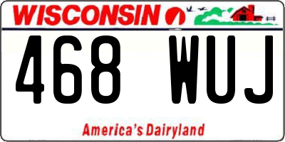 WI license plate 468WUJ