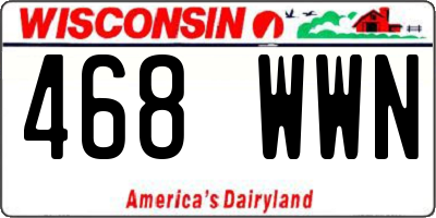 WI license plate 468WWN