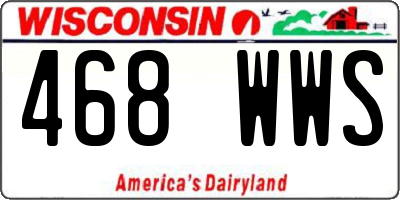 WI license plate 468WWS