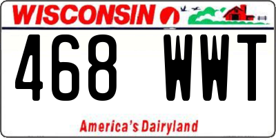 WI license plate 468WWT