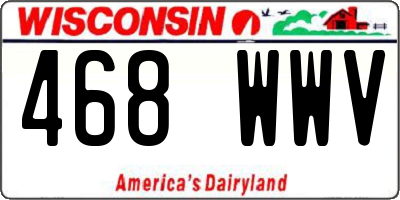 WI license plate 468WWV