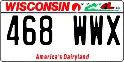 WI license plate 468WWX