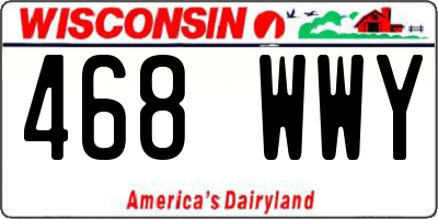 WI license plate 468WWY