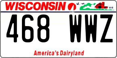 WI license plate 468WWZ