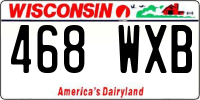 WI license plate 468WXB