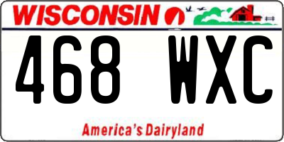 WI license plate 468WXC