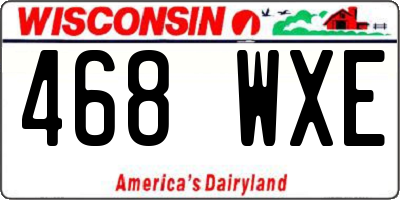 WI license plate 468WXE