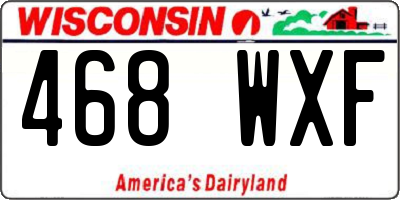 WI license plate 468WXF