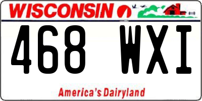 WI license plate 468WXI