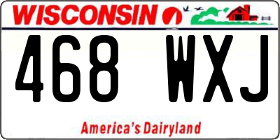 WI license plate 468WXJ
