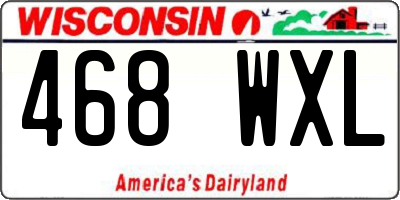 WI license plate 468WXL