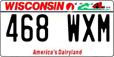 WI license plate 468WXM