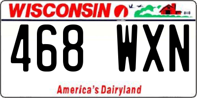 WI license plate 468WXN