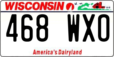 WI license plate 468WXO