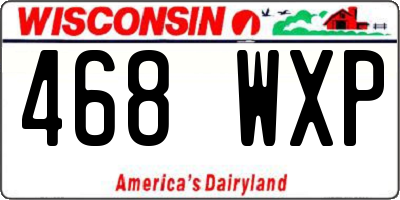 WI license plate 468WXP