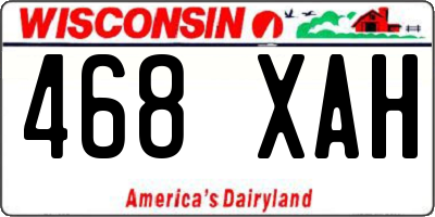WI license plate 468XAH