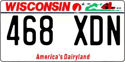WI license plate 468XDN