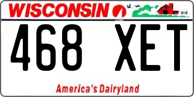 WI license plate 468XET