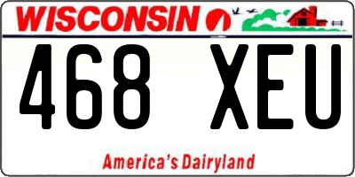 WI license plate 468XEU