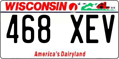 WI license plate 468XEV