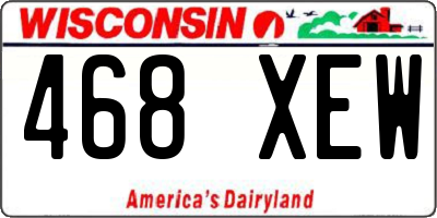 WI license plate 468XEW