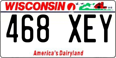 WI license plate 468XEY
