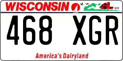 WI license plate 468XGR