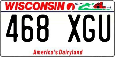 WI license plate 468XGU