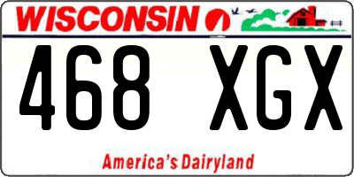 WI license plate 468XGX