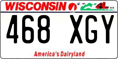WI license plate 468XGY