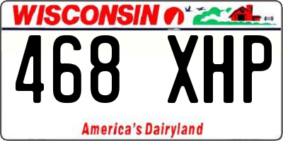 WI license plate 468XHP