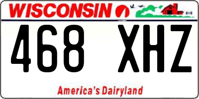 WI license plate 468XHZ