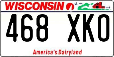 WI license plate 468XKO