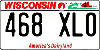 WI license plate 468XLO