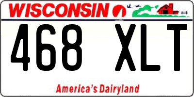 WI license plate 468XLT