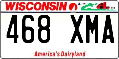 WI license plate 468XMA