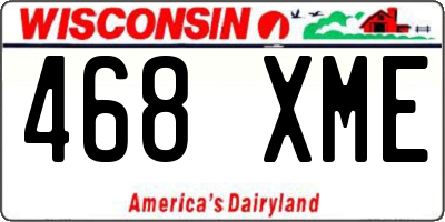 WI license plate 468XME