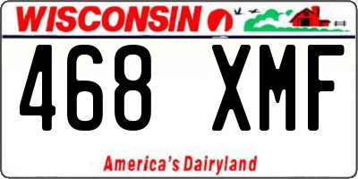 WI license plate 468XMF