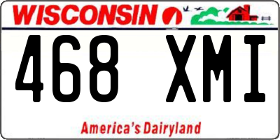 WI license plate 468XMI