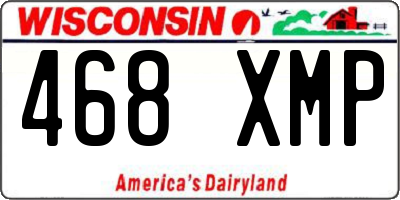 WI license plate 468XMP