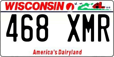 WI license plate 468XMR